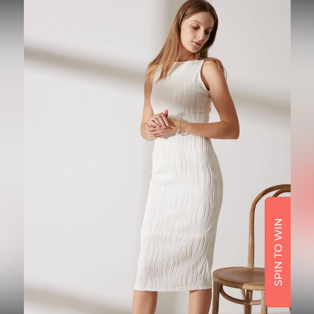 White rihoas dress